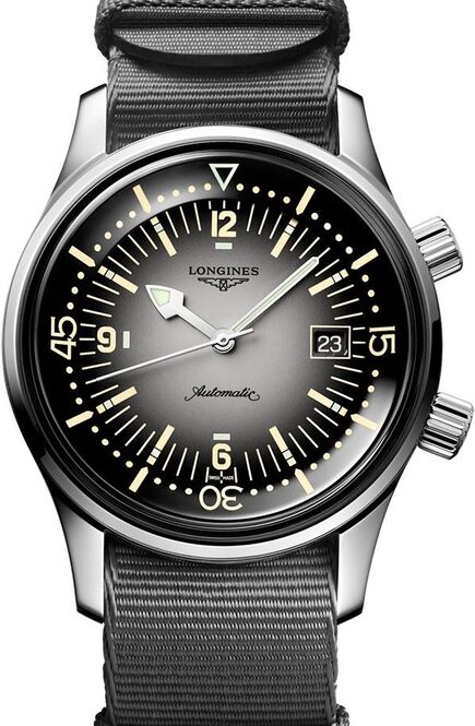 Longines Legend Diver Szary 42 mm Stal