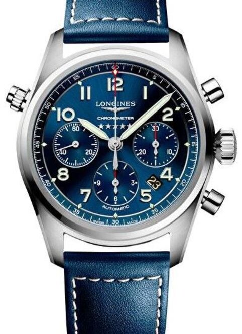 Longines Spirit Niebieski 42 mm Stal
