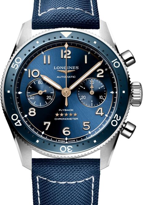 Longines Spirit Niebieski 42 mm Stal