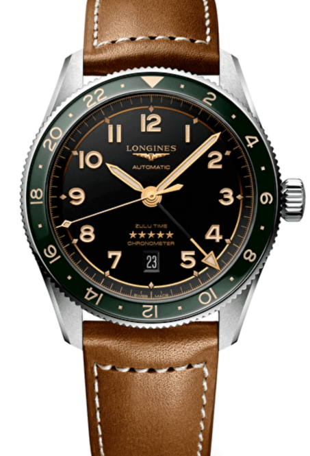 Longines Spirit Zulu Time 42 mm Stal Czarny