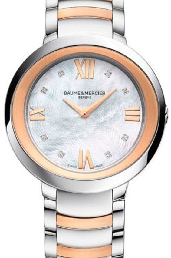Baume & Mercier Promesse Masa perłowa 34 mm Stal