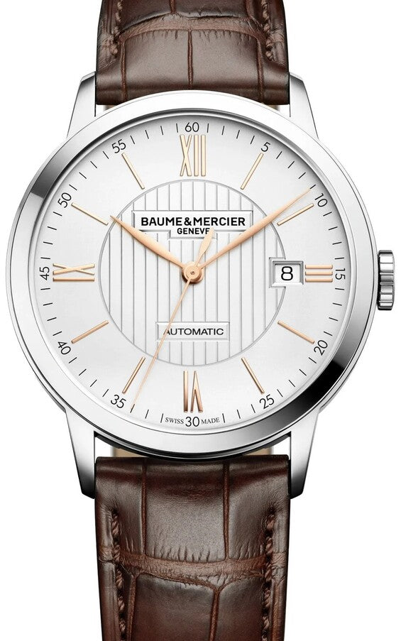 Baume & Mercier Classima Biały 40 mm Stal