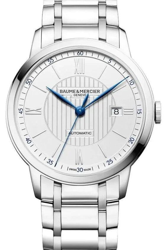 Baume & Mercier Classima Biały 42 mm Stal