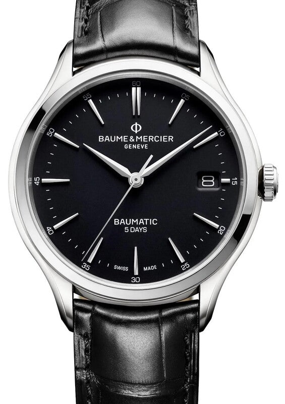 Baume & Mercier Clifton Czarny 40 mm Stal