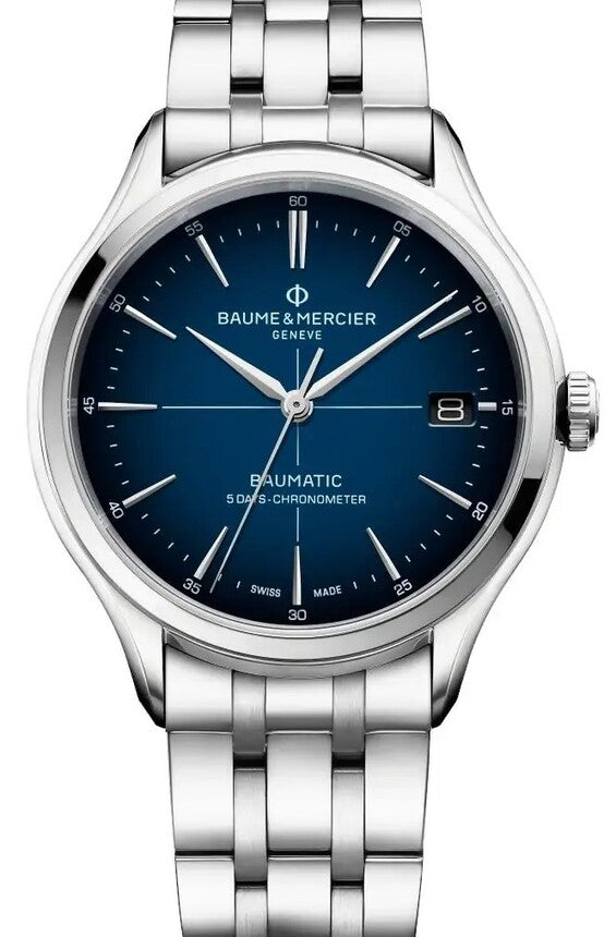 Baume & Mercier Clifton Niebieski 42 mm Stal