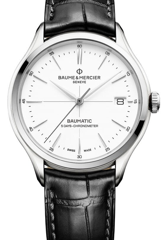 Baume & Mercier Clifton Biały 40 mm Stal
