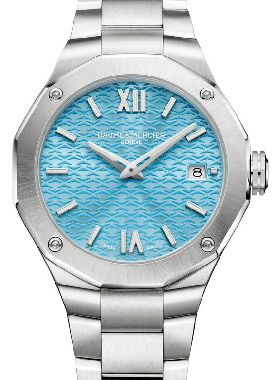Baume & Mercier Riviera Niebieski 36 mm Stal