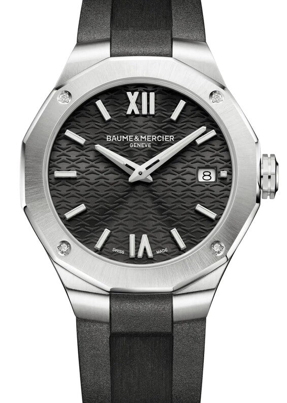 Baume & Mercier Riviera Czarny 36 mm Stal