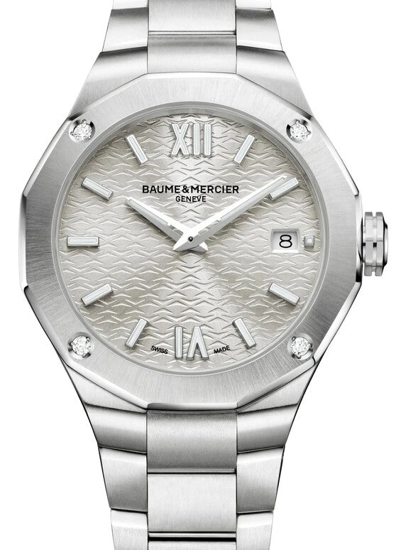 Baume & Mercier Riviera Srebrny 36 mm Stal