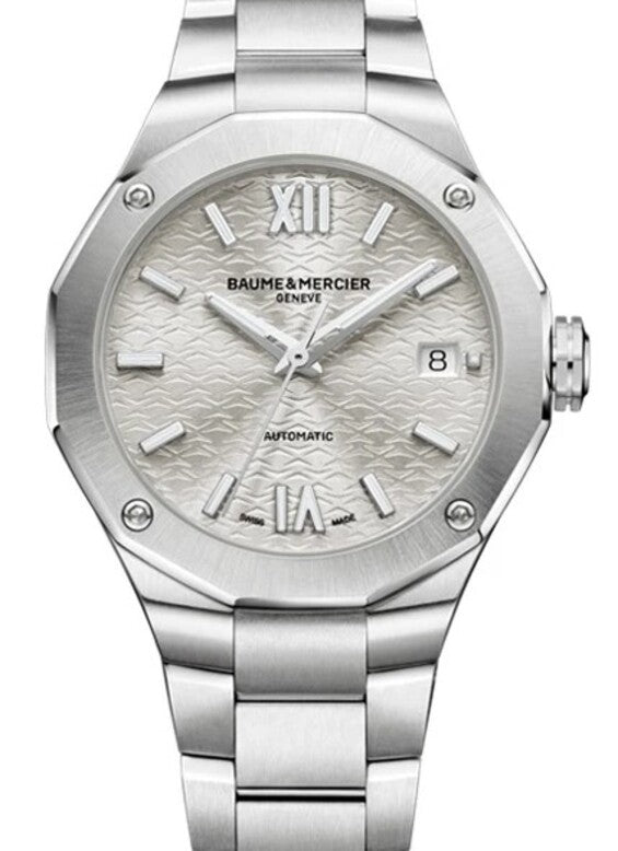 Baume & Mercier Riviera Srebrny 36 mm Stal