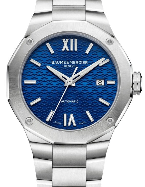 Baume & Mercier Riviera Niebieski 42 mm Stal