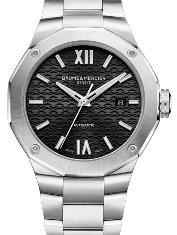 Baume & Mercier Riviera Czarny 42 mm Stal