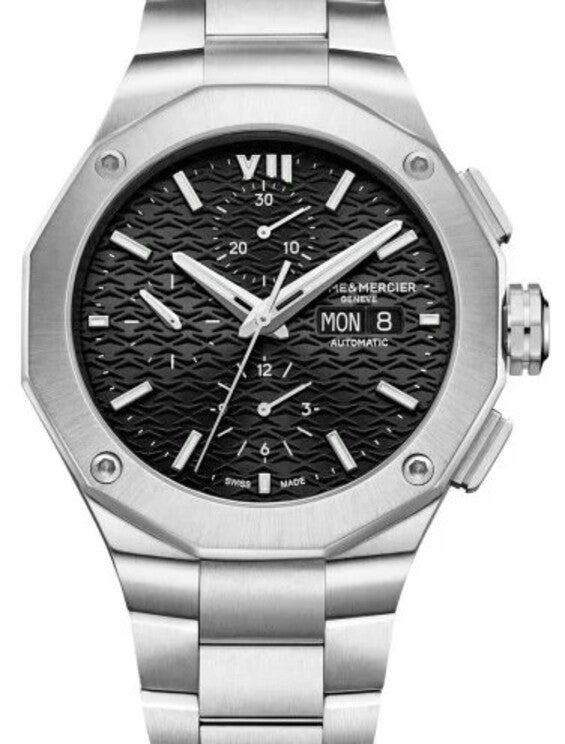 Baume & Mercier Riviera Czarny 43 mm Stal