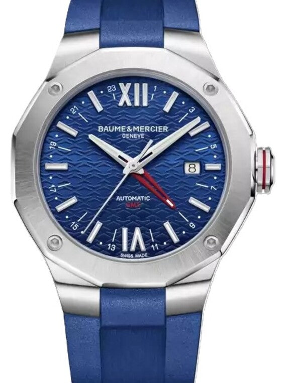 Baume & Mercier Riviera Niebieski 42 mm Stal