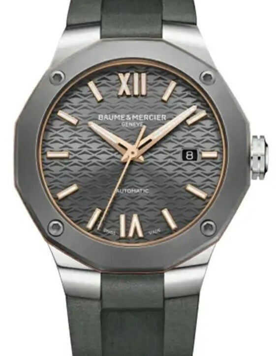 Baume & Mercier Riviera Szary 42 mm Stal
