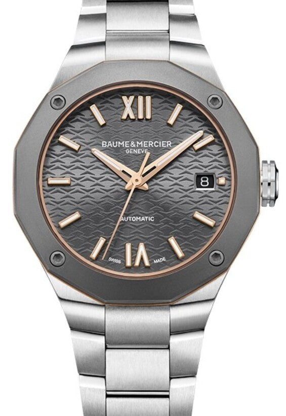 Baume & Mercier Riviera Szary 36 mm Stal