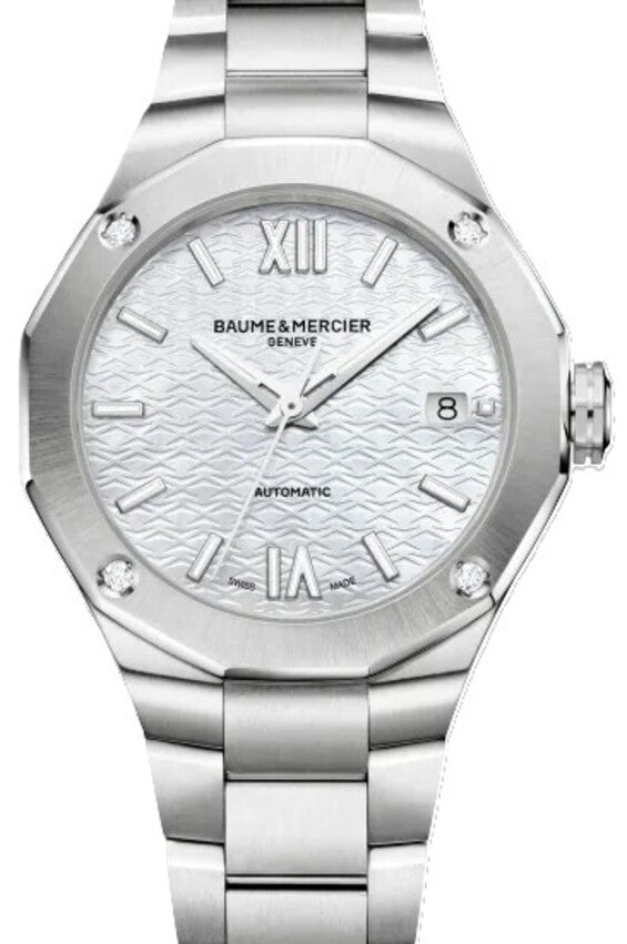 Baume & Mercier Riviera Srebrny 36 mm Stal