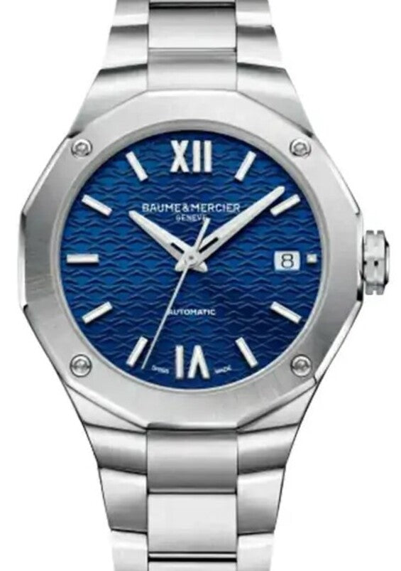 Baume & Mercier Riviera Niebieski 36 mm Stal