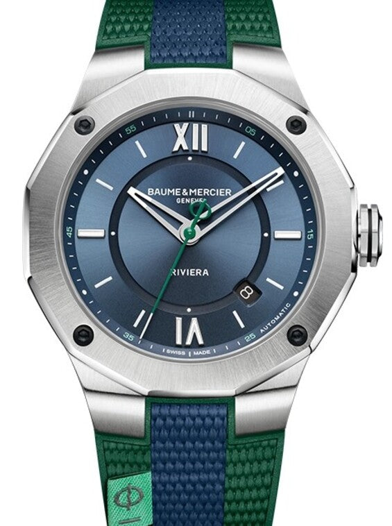 Baume & Mercier Riviera Niebieski 42 mm Stal