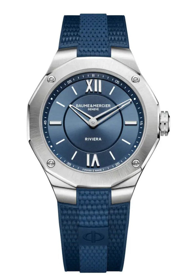 Baume & Mercier Riviera Niebieski 36 mm Stal