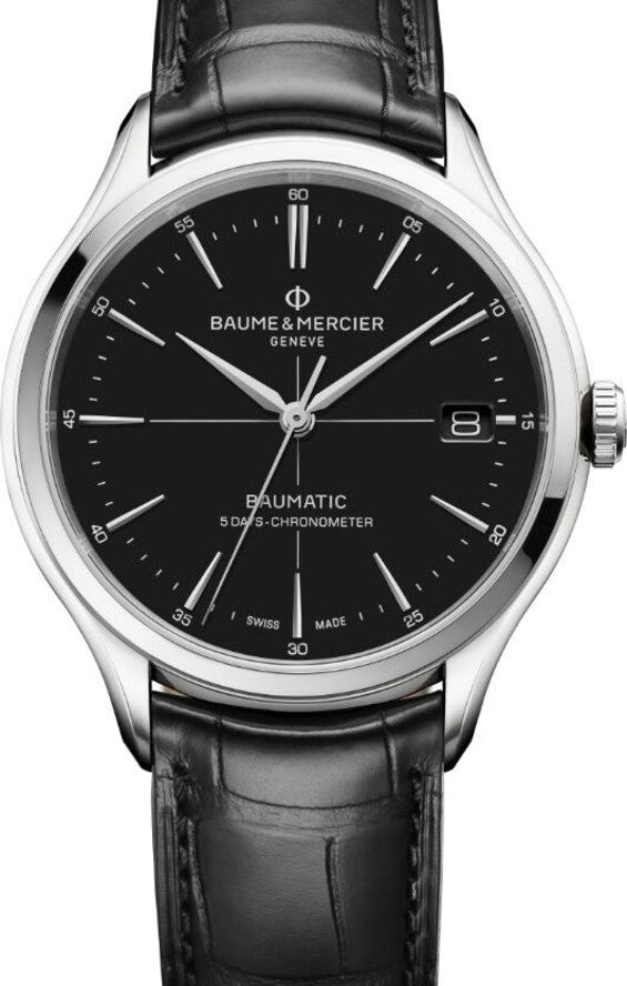 Baume & Mercier Clifton Czarny 40 mm Stal