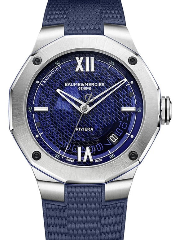 Baume & Mercier Riviera Niebieski 42 mm Stal