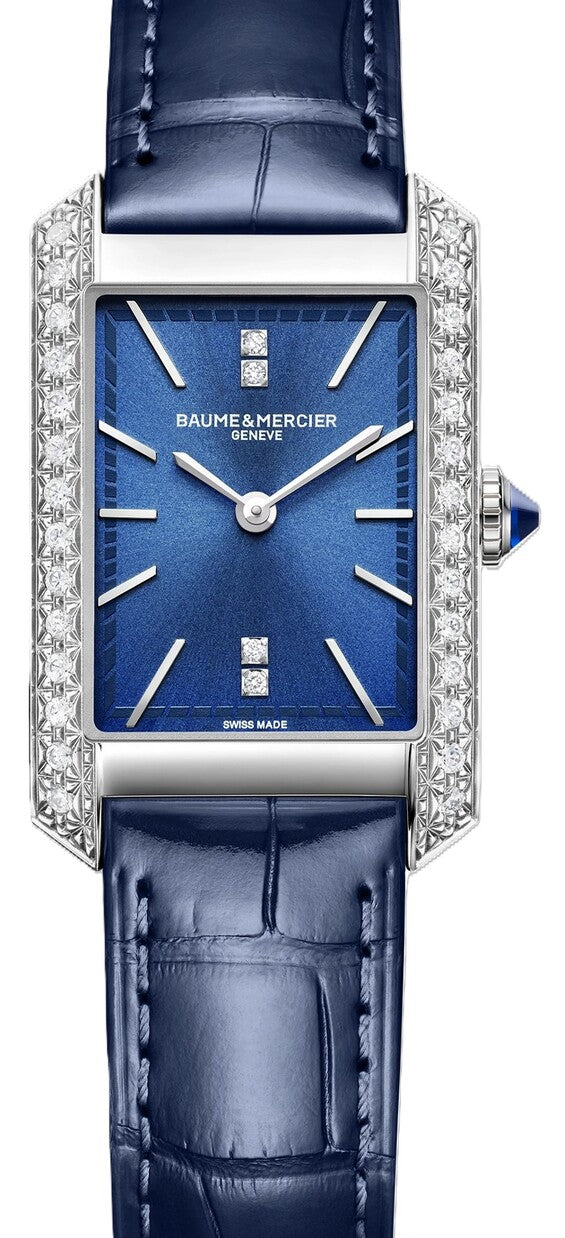 Baume & Mercier Hampton Niebieski 35 x 22 mm Stal