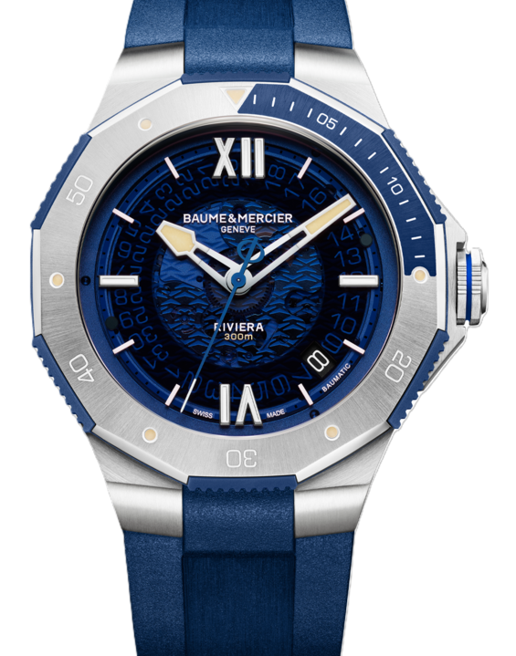 Baume & Mercier Riviera Niebieski 42 mm Stal