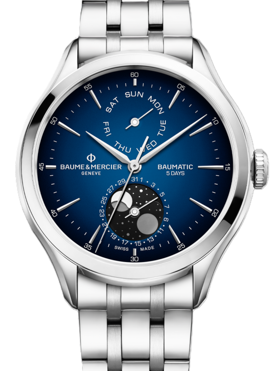 Baume & Mercier Clifton Niebieski 42 mm Stal