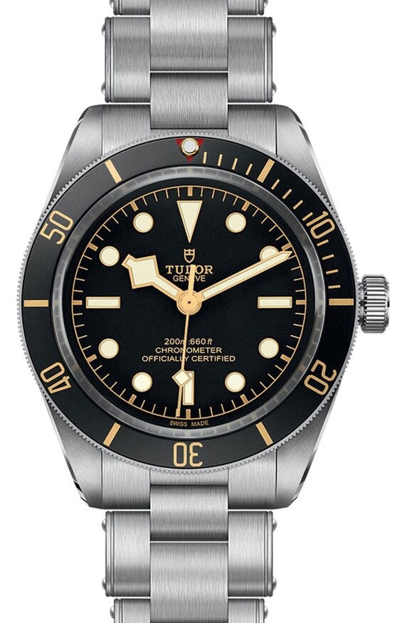 Tudor Black Bay Czarny 39 mm Stal