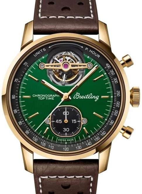 Breitling Top Time Zielony 44 mm Brąz