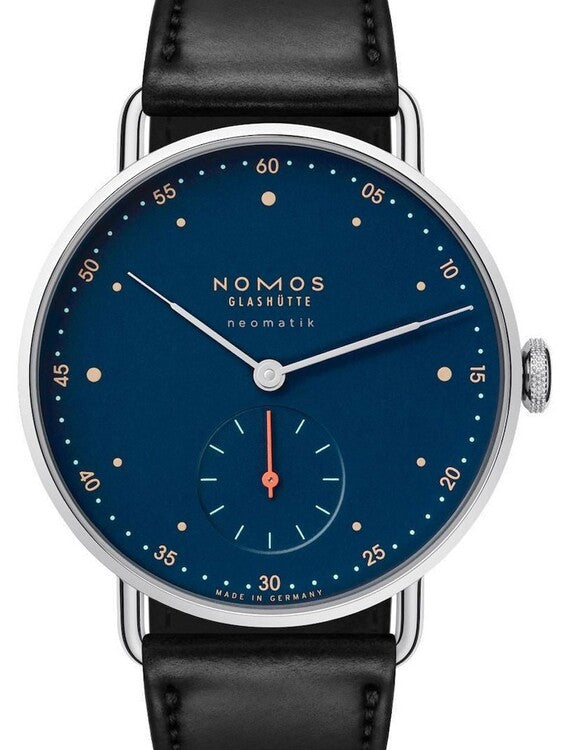 NOMOS Metro Neomatik Niebieski 35 mm Stal