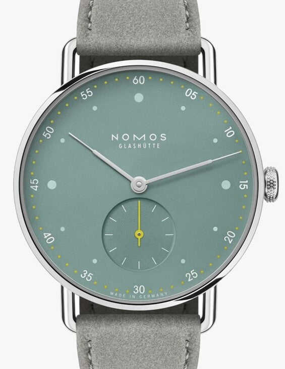 NOMOS Metro Zielony 33 mm Stal