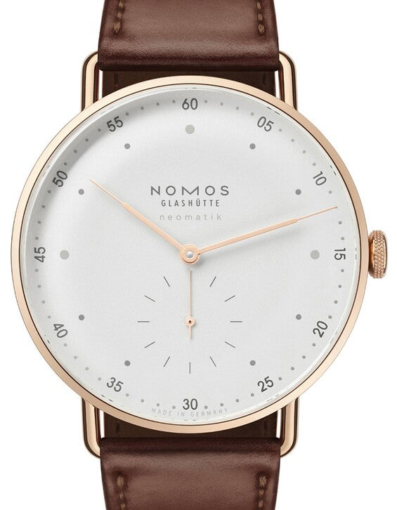 NOMOS Metro Neomatik Biały 39 mm Stal