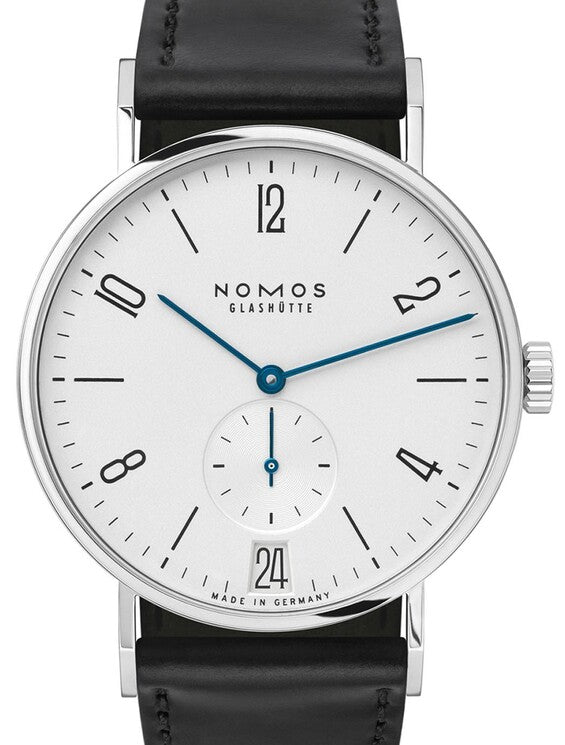 NOMOS Tangente Datum Biały 38 mm Stal