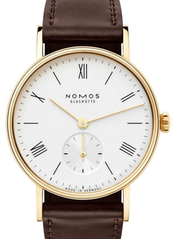 NOMOS Ludwig Biały 33 mm Żółte złoto