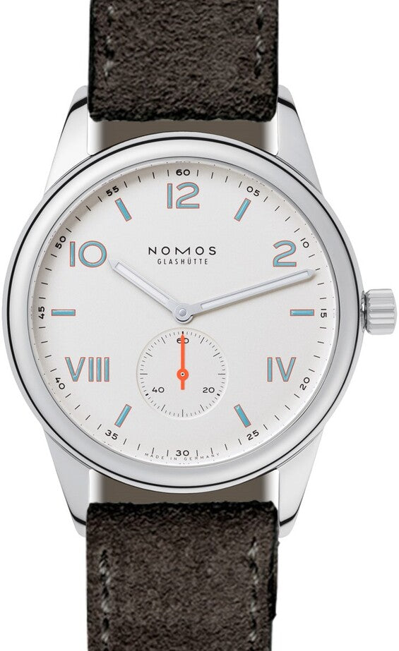 NOMOS Club Campus Biały 39 mm Stal