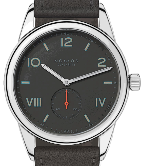 NOMOS Club Campus Czarny 38 mm Stal