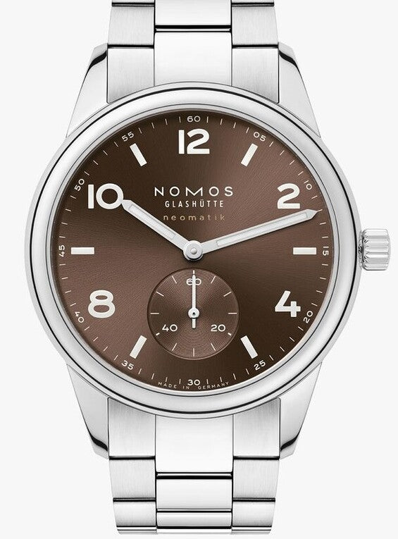 NOMOS Club Neomatik Brązowy 39.5 mm Stal