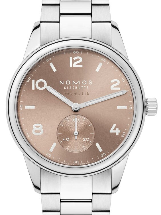NOMOS Club Neomatik Brązowy 39 mm Stal