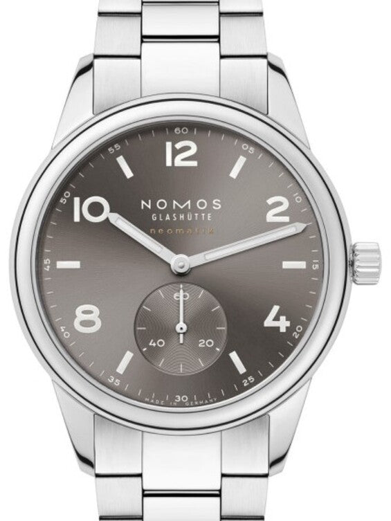 NOMOS Club Neomatik Szary 39 mm Stal