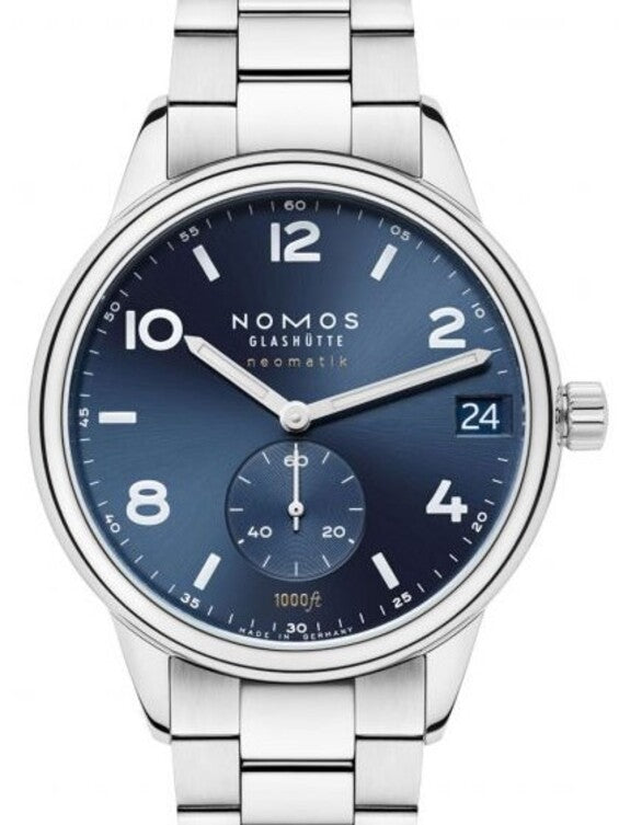 NOMOS Club Neomatik Niebieski 42 mm Stal