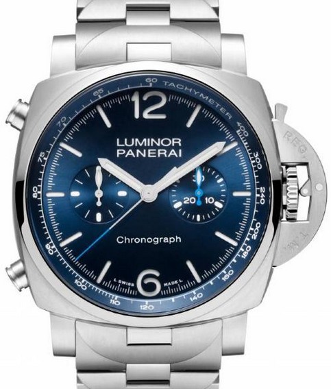 Panerai Luminor Chrono Niebieski 44 mm Stal