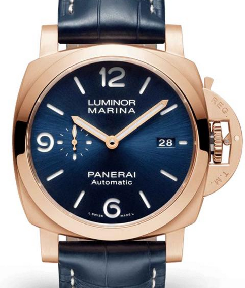 Officine Panerai Luminor Marina Goldtech Sole Blu PAM01112 44 mm