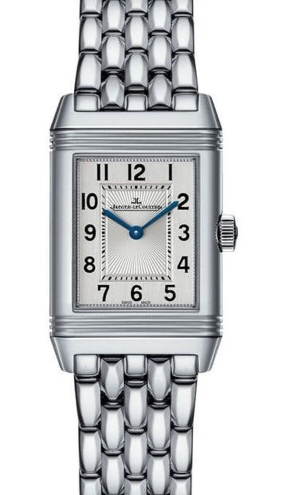 Jaeger-LeCoultre Reverso Classic Small Duetto Szary 21 mm Stal