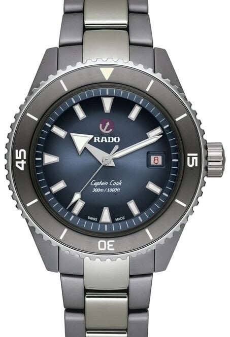 Rado Captain Cook High-Tech Niebieski 43 mm Ceramika
