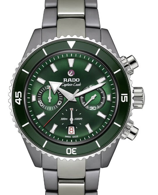 Rado Captain Cook High-Tech Zielony 43 mm Ceramika