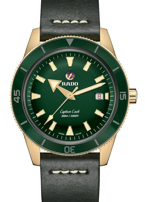 Rado HyperChrome Captain Cook Zielony 42 mm Brąz