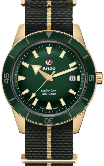 Rado HyperChrome Captain Cook Zielony 42 mm Brąz