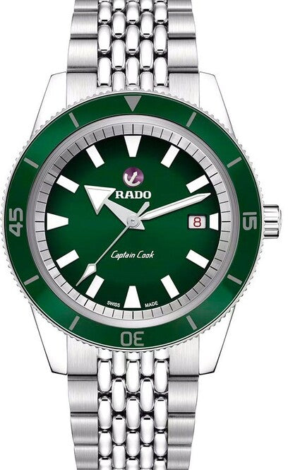Rado HyperChrome Captain Cook Zielony 42 mm Stal
